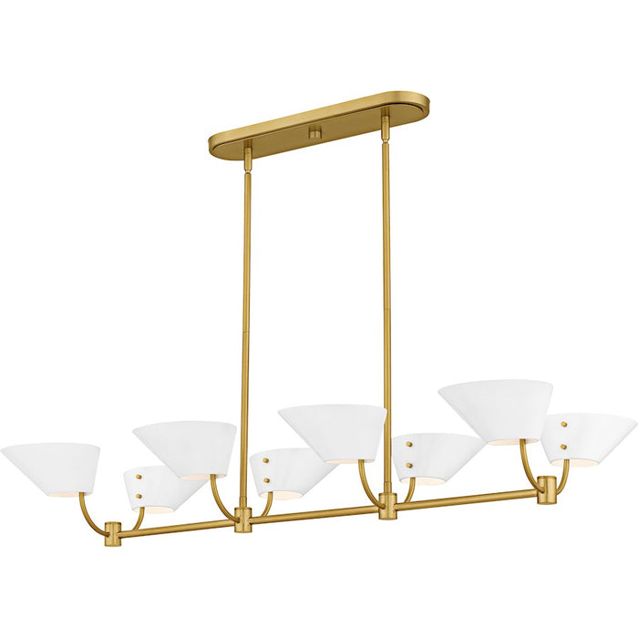 Quoizel Penley 8Light Island Light, Brushed Gold/Metal
