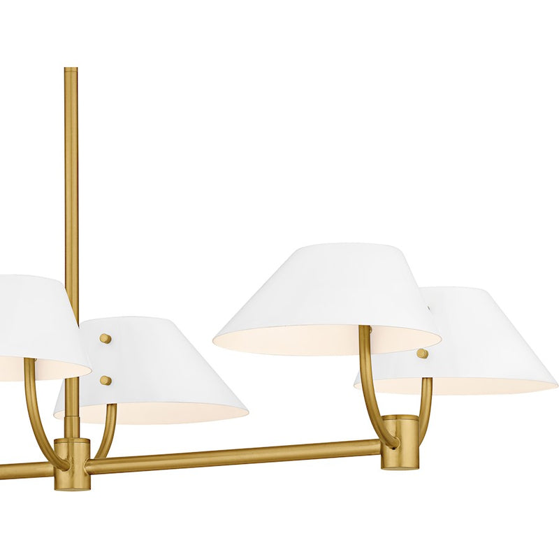 Quoizel Penley 8Light Island Light, Brushed Gold/Metal