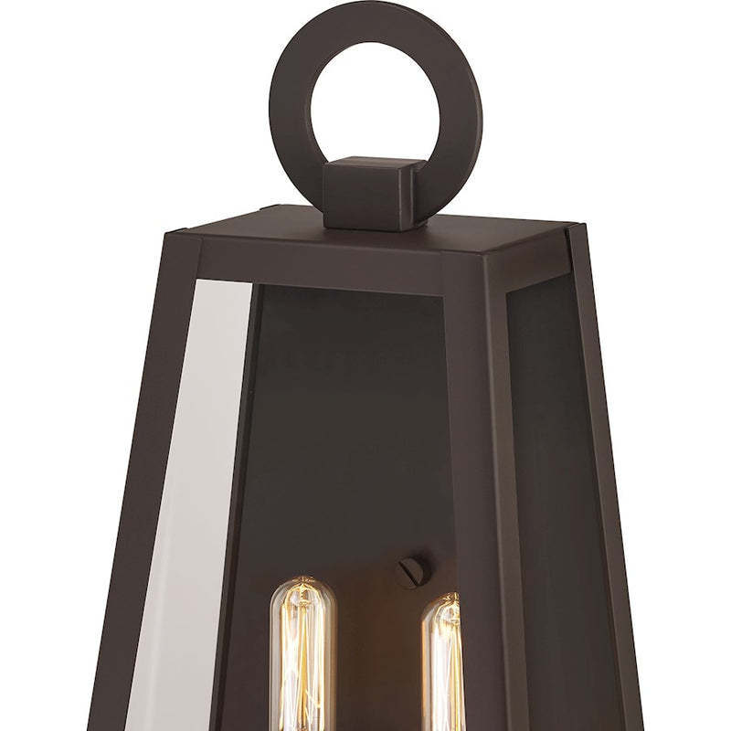 Quoizel Poplar Point 2 Light Outdoor Wall Lantern, Old Bronze
