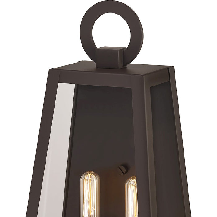 Quoizel Poplar Point 2 Light Outdoor Wall Lantern, Old Bronze