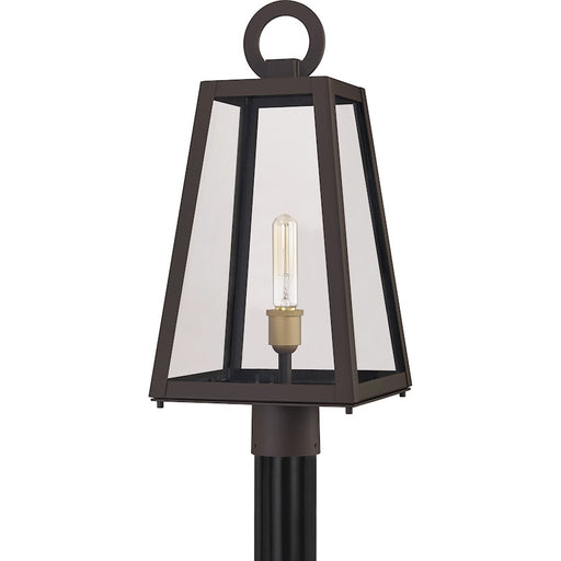Quoizel Poplar Point 1 Light Outdoor Post Lantern, Old Bronze
