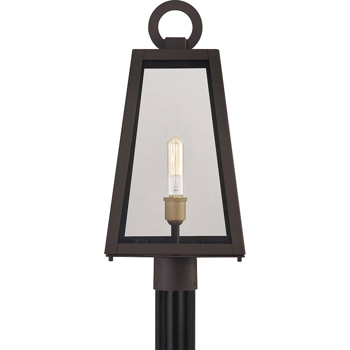 Quoizel Poplar Point 1 Light Outdoor Post Lantern, Old Bronze