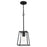 Quoizel Prescott 1 Light Mini Pendant, Matte Black/Clear