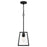 Quoizel Prescott 1 Light Mini Pendant, Matte Black/Clear