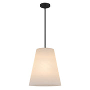 Quoizel Peregrine 14in 1-Light Pendant | Modern Matte Black and Etched Alabaster Glass | Kitchen Island & Dining Room | Model PRGA1514MBK