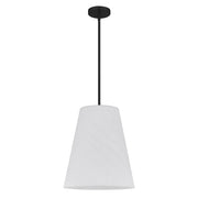 Quoizel Peregrine 14in 1-Light Pendant | Modern Matte Black and Etched Alabaster Glass | Kitchen Island & Dining Room | Model PRGA1514MBK