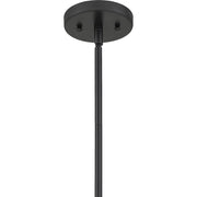 Quoizel Pruitt 1 Light Mini Pendant, Matte Black/Clear