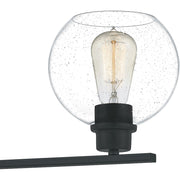 Quoizel Pruitt 4 Light Bath, Matte Black/Seedy