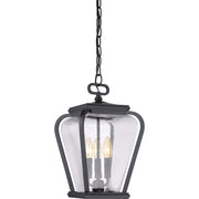 Quoizel Province 3 Light Outdoor Hanging Lantern in Mystic Black