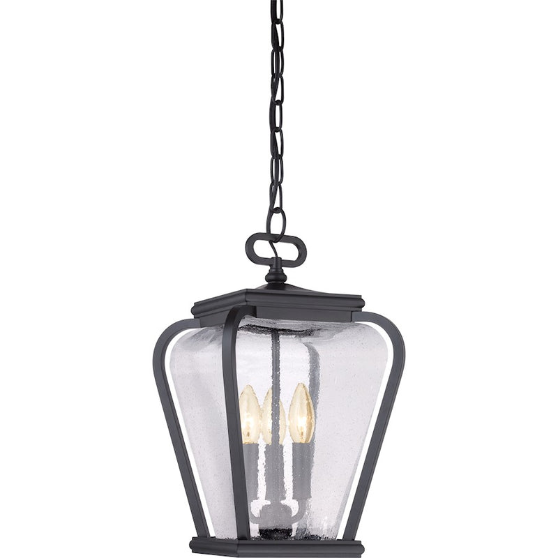 Quoizel Province 3 Light Outdoor Hanging Lantern in Mystic Black