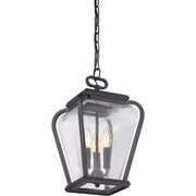 Quoizel Province 3 Light Outdoor Hanging Lantern in Mystic Black