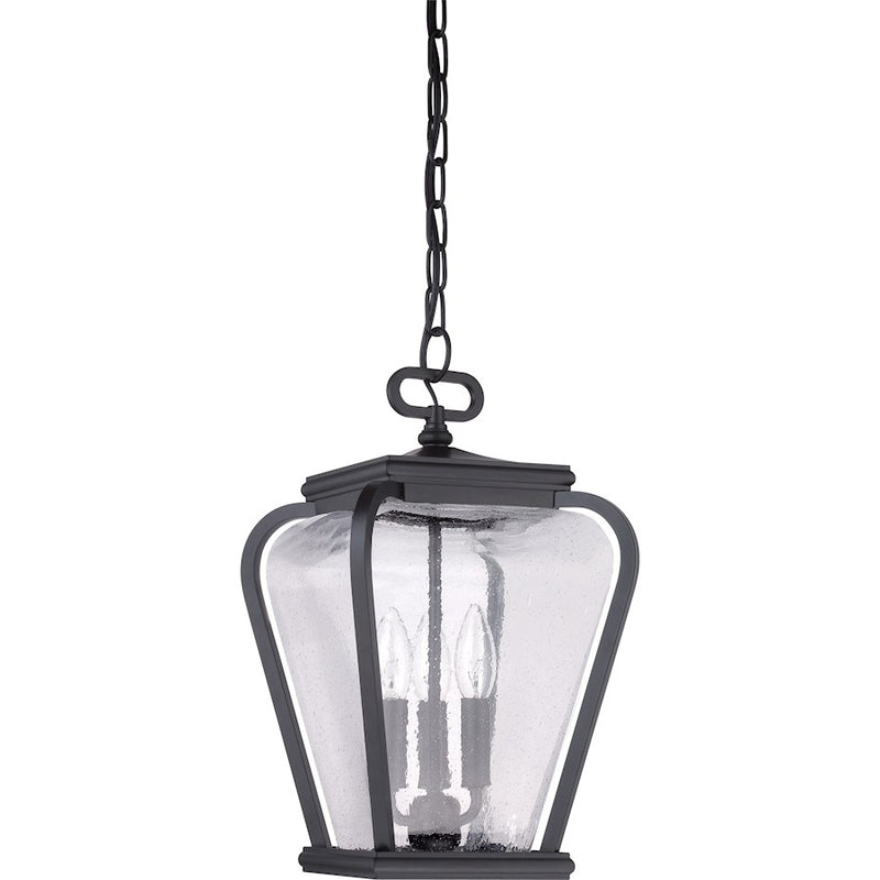 Quoizel Province 3 Light Outdoor Hanging Lantern in Mystic Black