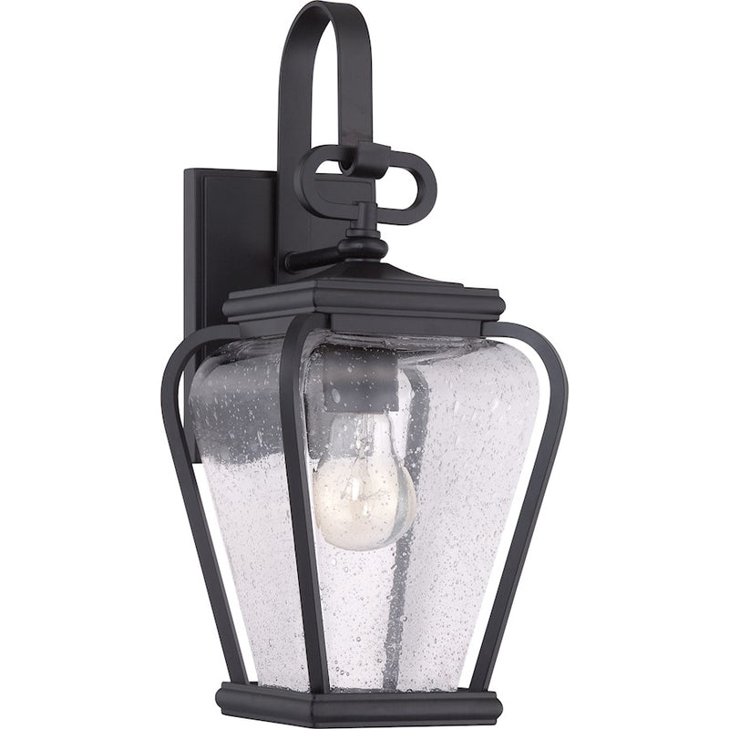 Quoizel Province 1 Light Outdoor Wall Sconce in Mystic Black