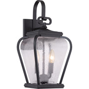 Quoizel Province 2 Light Outdoor Wall Sconce in Mystic Black