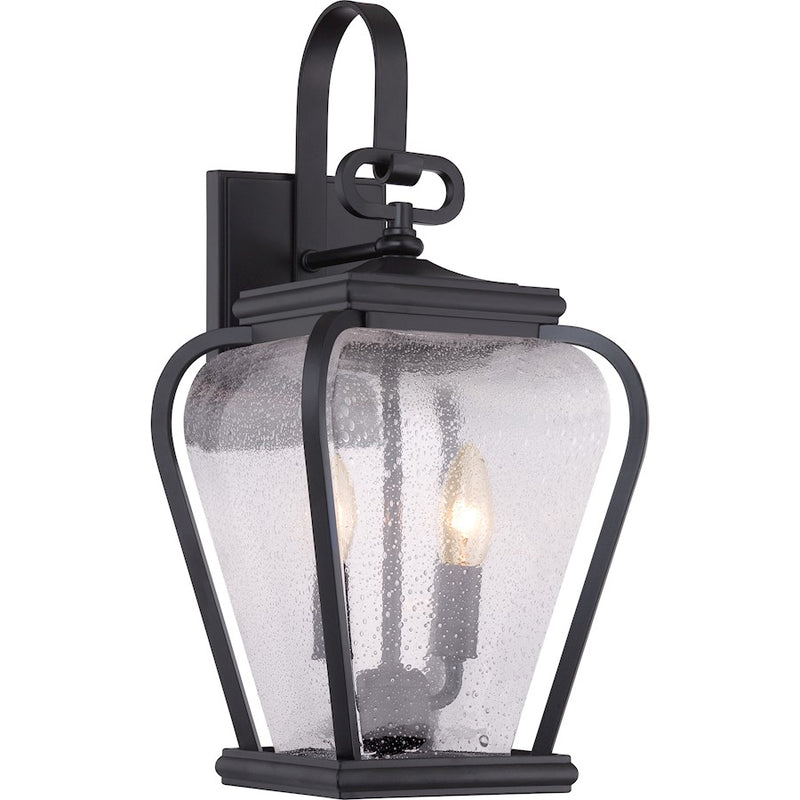 Quoizel Province 2 Light Outdoor Wall Sconce in Mystic Black