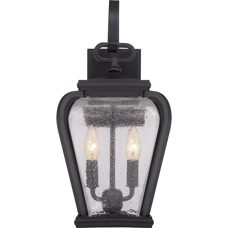 Quoizel Province 2 Light Outdoor Wall Sconce in Mystic Black