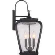 Quoizel Province 3 Light Outdoor Wall Sconce in Mystic Black