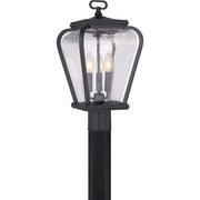 Quoizel Province 3 Light Post Light in Mystic Black