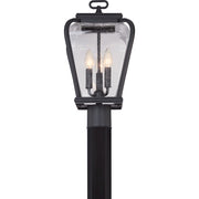 Quoizel Province 3 Light Post Light in Mystic Black