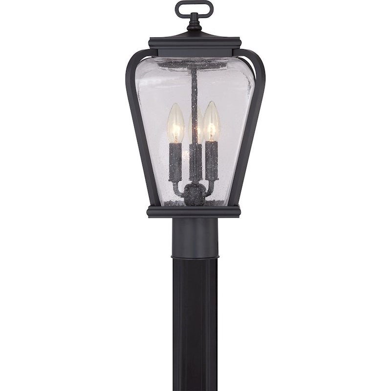 Quoizel Province 3 Light Post Light in Mystic Black