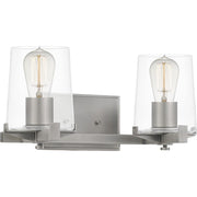 Quoizel Perry 2 Light Bath Vanity, Antique Nickel