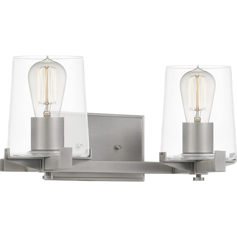 Quoizel Perry 2 Light Bath Vanity, Antique Nickel