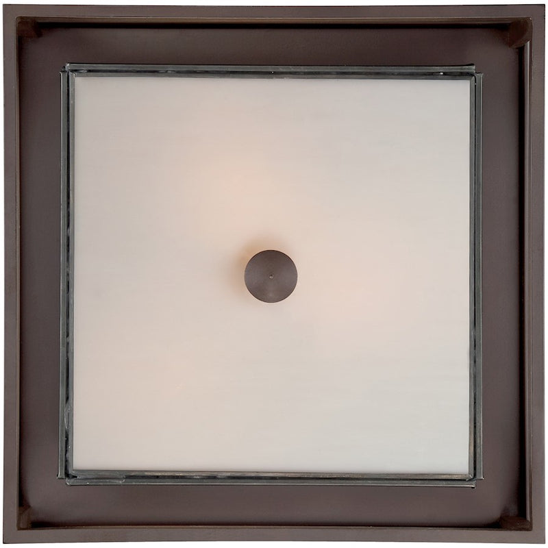 Quoizel 3 Light Powell Outdoor Flush Mount in Western Bronze
