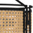 Quoizel Priya 3 Light Semi-Flush Mount, Matte Black/Rattan Caning