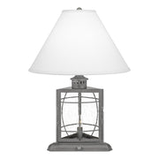 Quoizel 1 Light Portable Lamp, Galvanized