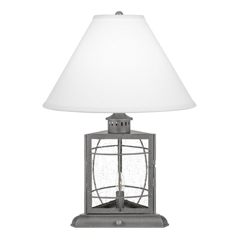 Quoizel 1 Light Portable Lamp, Galvanized