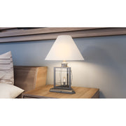 Quoizel 1 Light Portable Lamp, Galvanized