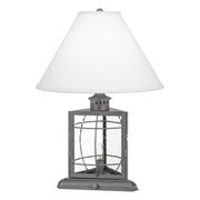 Quoizel 1 Light Portable Lamp, Galvanized