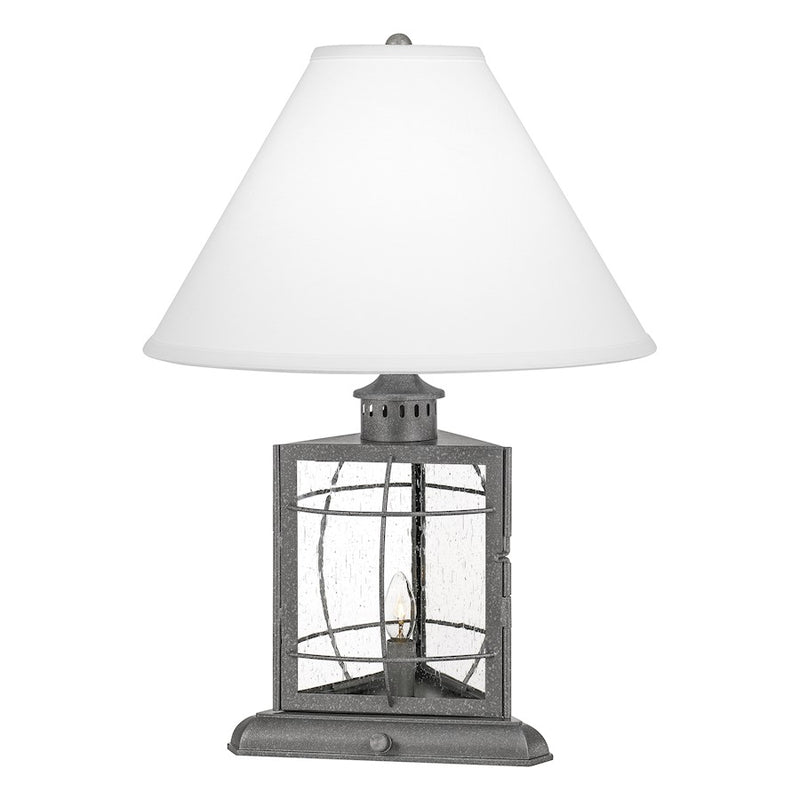 Quoizel 1 Light Portable Lamp, Galvanized