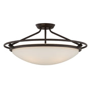 Quoizel 4 Light Quoizel Fixture Semi-Flush Mount in Western Bronze