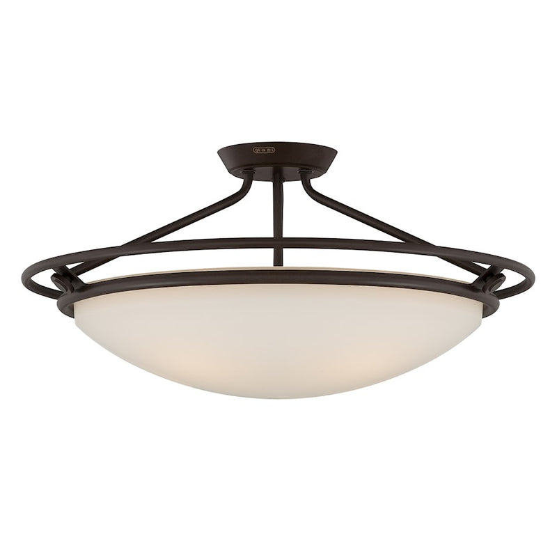 Quoizel 4 Light Quoizel Fixture Semi-Flush Mount in Western Bronze
