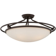 Quoizel 4 Light Quoizel Fixture Semi-Flush Mount in Western Bronze