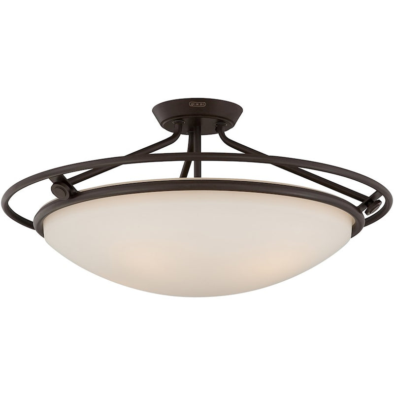 Quoizel 4 Light Quoizel Fixture Semi-Flush Mount in Western Bronze