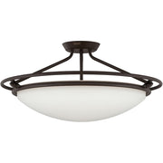 Quoizel 4 Light Quoizel Fixture Semi-Flush Mount in Western Bronze