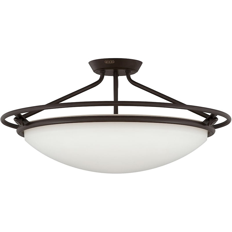 Quoizel 4 Light Quoizel Fixture Semi-Flush Mount in Western Bronze