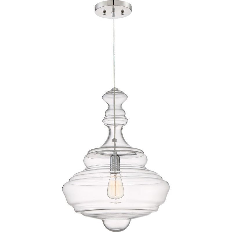 Quoizel Lighting Fixture 1 Light Pendant, Polished Chrome
