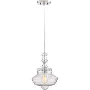 Quoizel Lighting Quoizel Fixture 1 Light Pendant, Polished Chrome