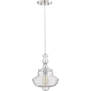 Quoizel Lighting Quoizel Fixture 1 Light Pendant, Polished Chrome