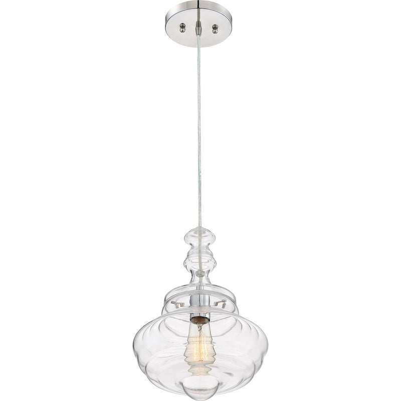 Quoizel Lighting Quoizel Fixture 1 Light Pendant, Polished Chrome
