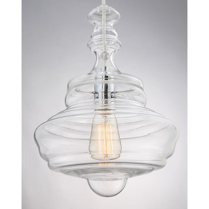 Quoizel Lighting Quoizel Fixture 1 Light Pendant, Polished Chrome