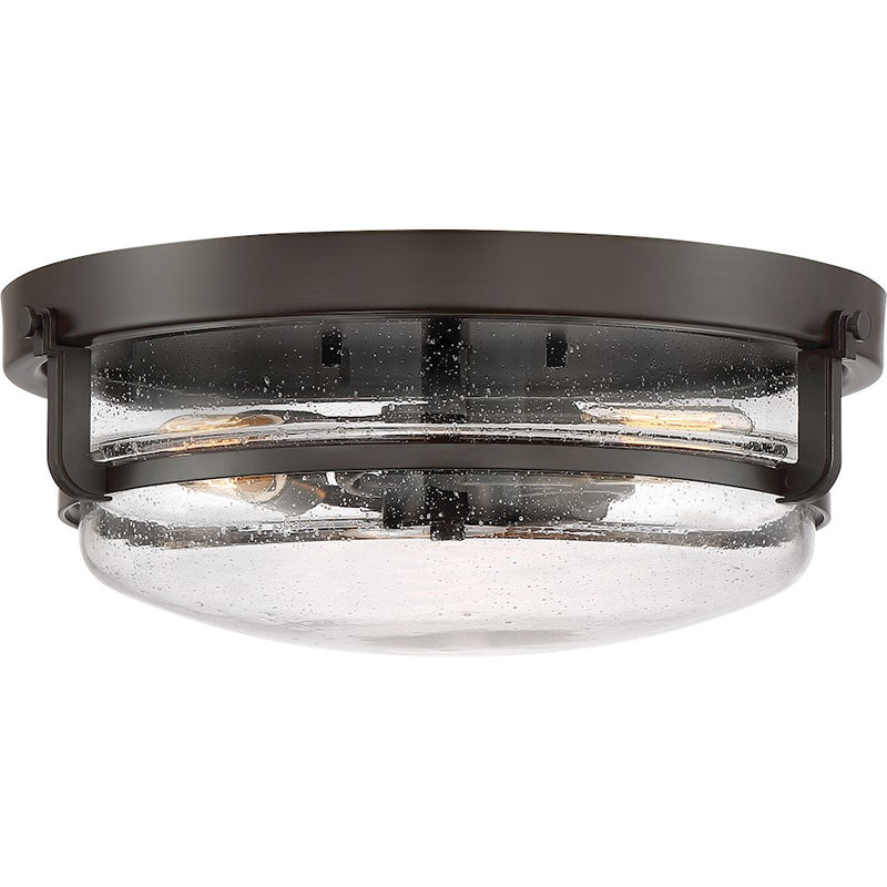 Quoizel 3 Light Palladian bronze Fixture Flush Mount,