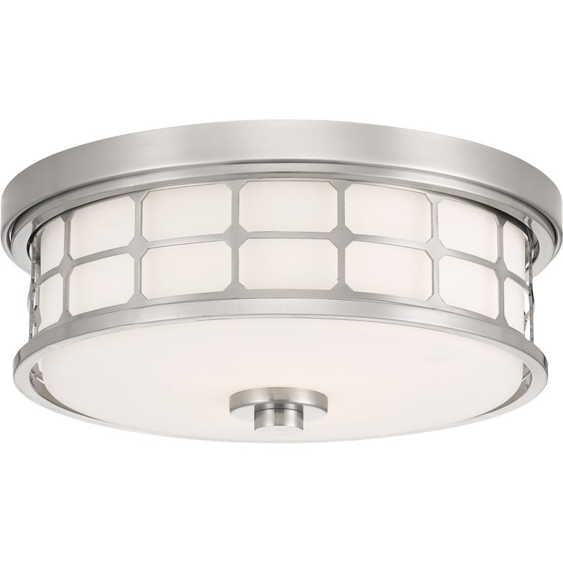 Quoizel 13.5" Fixture Flush Mount, Brushed Nickel