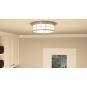 Quoizel 13.5" Fixture Flush Mount, Brushed Nickel