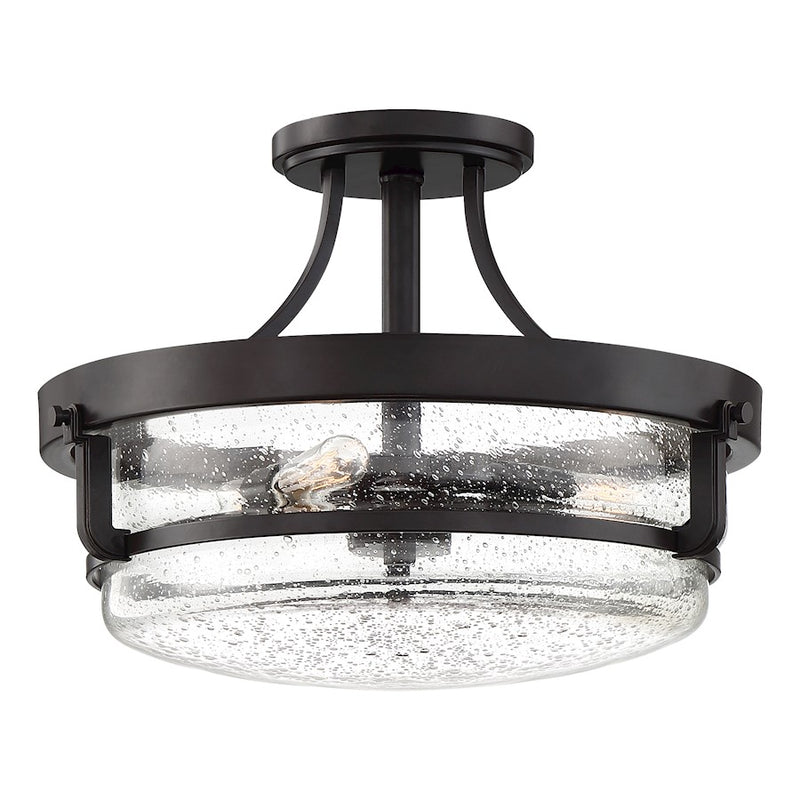 Quoizel Outpost 3 Light Semi-Flush Mount, Palladian Bronze