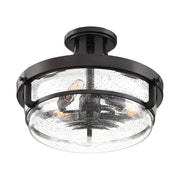 Quoizel Outpost 3 Light Semi-Flush Mount, Palladian Bronze