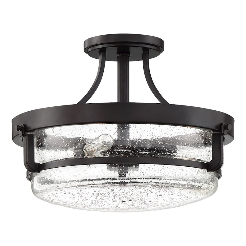Quoizel Outpost 3 Light Semi-Flush Mount, Palladian Bronze